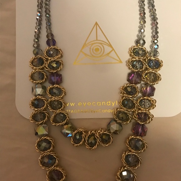 Multi-Colored Bling Neckace by Eye Candy - Picture 7 of 7